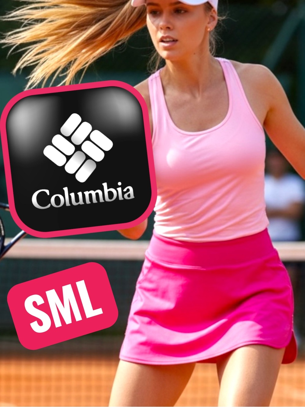 Columbia Wild Fuchsia Pink Sandy Creek Stretch Skort AK2443 SML